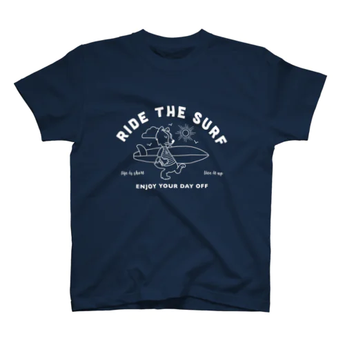 RIDE THE SURF - WHITE ver - Regular Fit T-Shirt