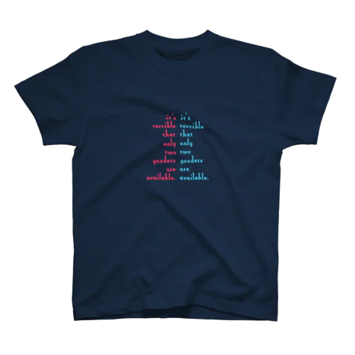 人工/人口ピラミッド(細字ver.) スタンダードTシャツ