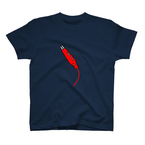 ワニ口クリップ赤 Regular Fit T-Shirt