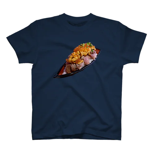 【飯テロ】ウニくの舟盛り（夢の特盛り） スタンダードTシャツ