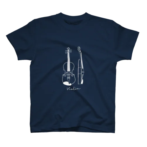 ヴァイオリン 白文字 Regular Fit T-Shirt