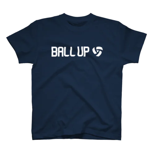 BALL UP LOGO TEE -WHT- Regular Fit T-Shirt