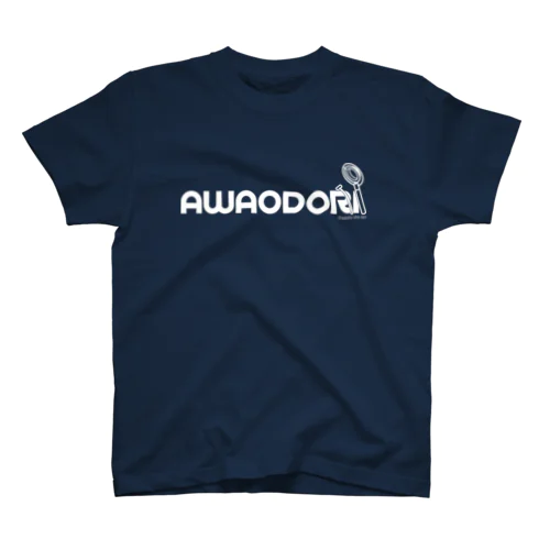 鉦鼓-AWAODORI（白文字） スタンダードTシャツ