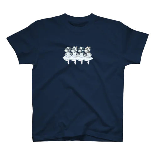 シュナウザーバレエ　四羽の白鳥 Regular Fit T-Shirt
