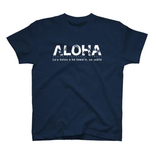 ALOHA flower (white)　103 Regular Fit T-Shirt