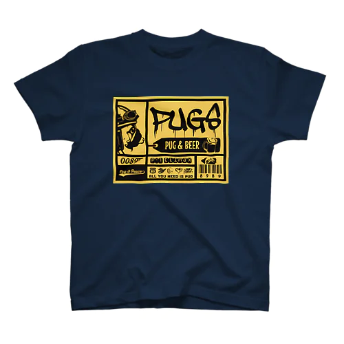 Pug & Beer スタンダードTシャツ