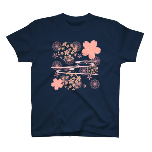 和柄　桜 スタンダードTシャツ