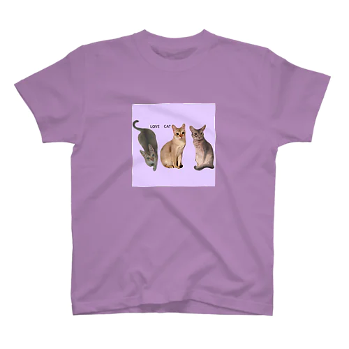 LOVE  CAT シンガプーラ&アビシニアン Regular Fit T-Shirt
