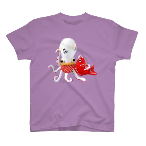 まねき蛸（鯛付き） Regular Fit T-Shirt