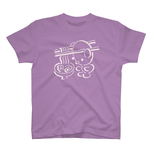 ミミハシ・らぁめん　白インク Regular Fit T-Shirt