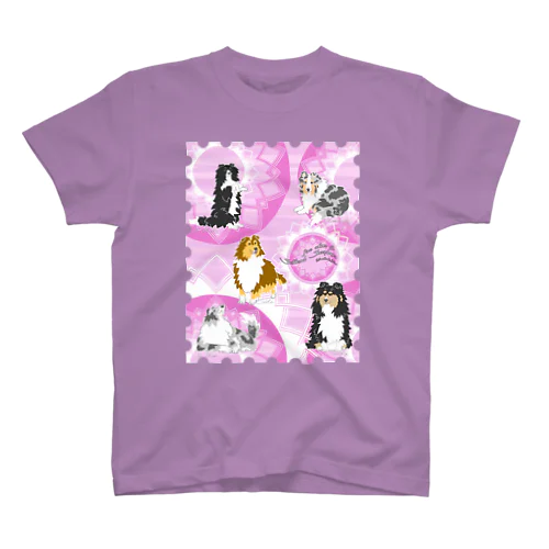 Five colors of Shetland Sheepdogs.～Wisteria～ スタンダードTシャツ