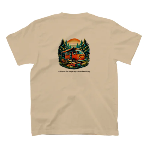 アウトドア　キャンピングカー スタンダードTシャツ