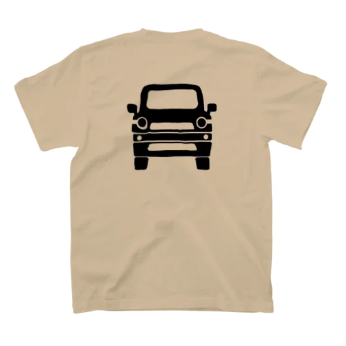 前から見た車【背面プリント】 スタンダードTシャツ