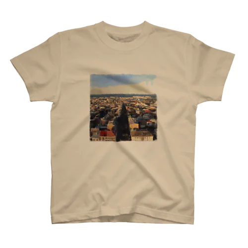 レイキャビクの街並み Regular Fit T-Shirt