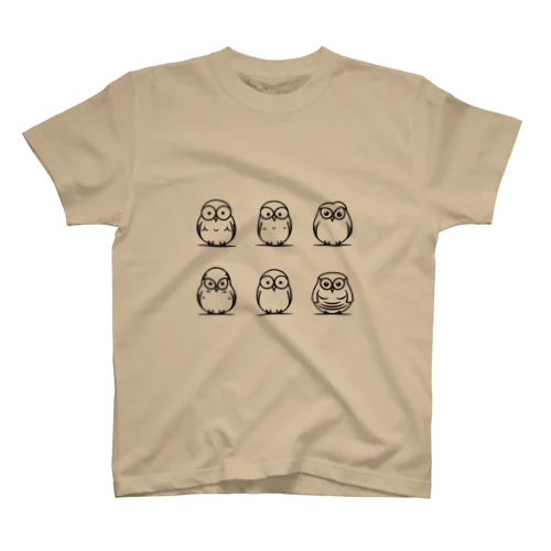 かわいいふくろう スタンダードTシャツ