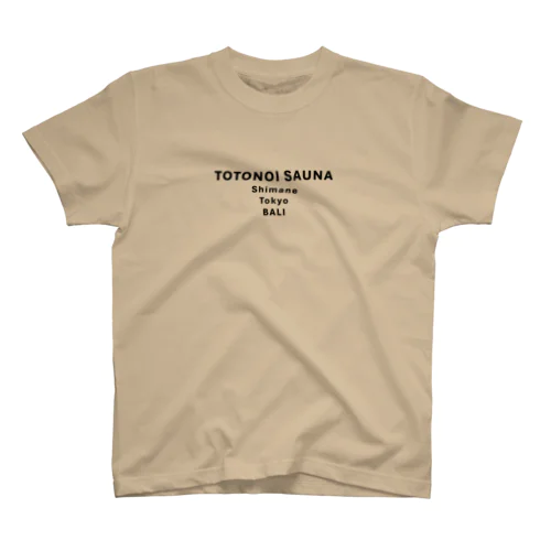 TOTONOI SAUNA　オリジナルロゴ ブラック スタンダードTシャツ