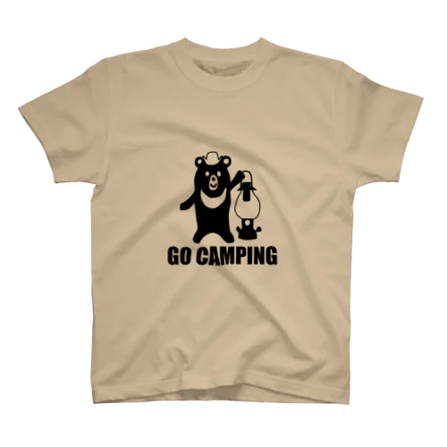 キャンプ好きなクマとランタン スタンダードTシャツ
