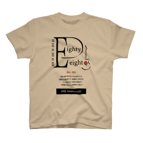 Eighty eight 10周年 アニバーサリーTシャツ【ライトベージュ】 Regular Fit T-Shirt