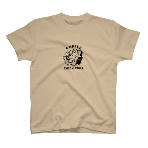 Coffee, Cats & Chill スタンダードTシャツ