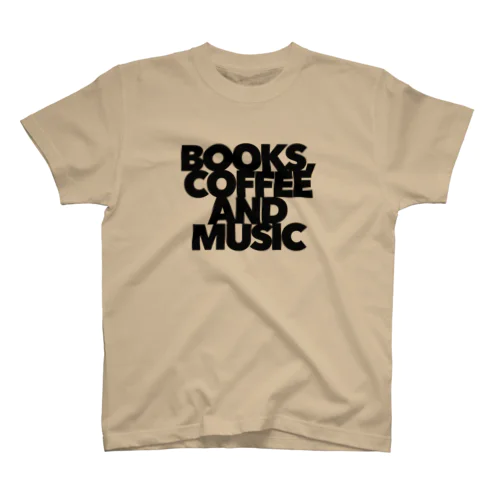 BOOKS,COFFEE AND MUSIC  スタンダードTシャツ