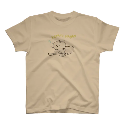 かたてながおねこ スタンダードTシャツ