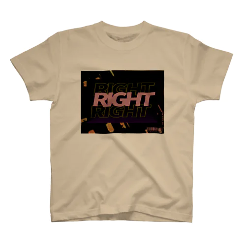 RIGHT/くすみ、黒 Regular Fit T-Shirt