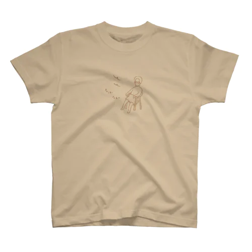 外気浴（茶） Regular Fit T-Shirt