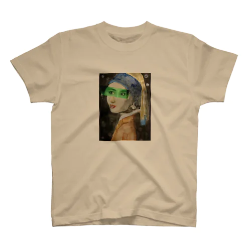 真珠の耳飾りの少女ピカソ風 Regular Fit T-Shirt