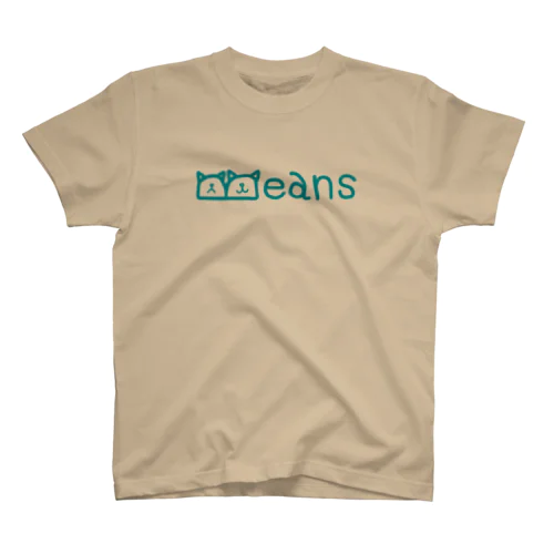 Beans北欧風ブルーロゴ スタンダードTシャツ