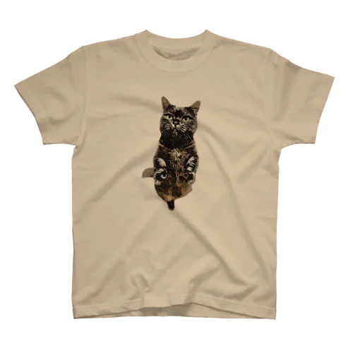 ぬん 黒猫 どっちだ？ マンチカン スタンダードTシャツ