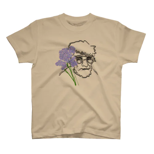 花と老人 スタンダードTシャツ