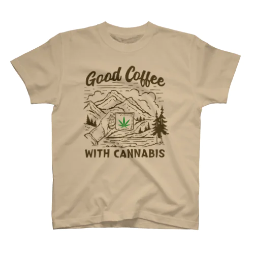 Coffee＆Cannabis（コーヒーと大麻） Regular Fit T-Shirt