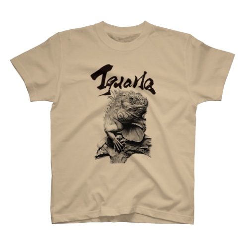 グリーンイグアナ（題字あり） | Iguana iguana Regular Fit T-Shirt