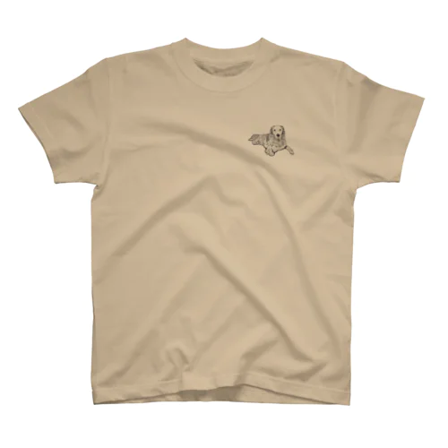 『おててグニッ』× golden retriever 티셔츠