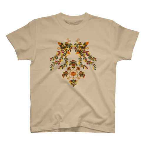 【正倉院】花喰鳥文様 Regular Fit T-Shirt