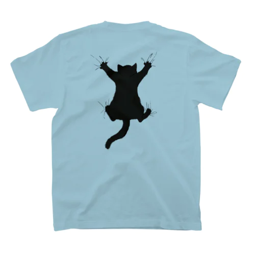 ひっつき黒猫（背面プリントのみVer.） Regular Fit T-Shirt