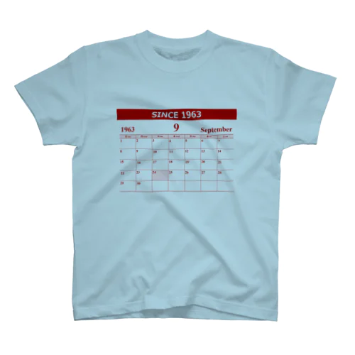 1963年9月生まれ(昭和38年)　生年月カレンダー 還暦祝い Regular Fit T-Shirt