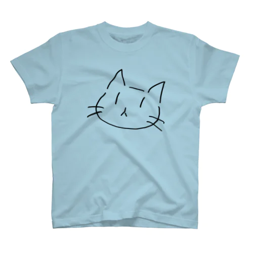 NEKO（ねこ・顔のみ・白猫） スタンダードTシャツ