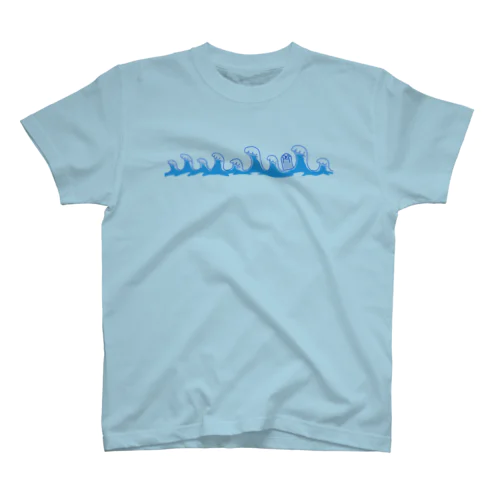 波間にラッコ（直立）裏ロゴ入り Regular Fit T-Shirt