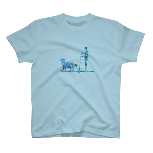 SUPdog ゴールデンレトリバー　青 Regular Fit T-Shirt