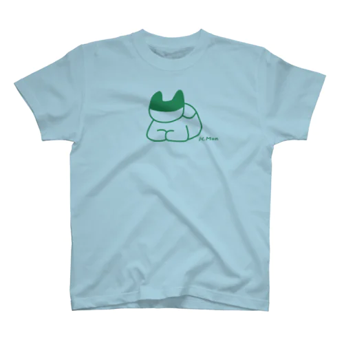 座るこねこ（緑） スタンダードTシャツ