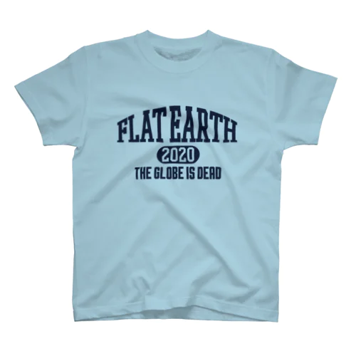 カレッジ風(ネイビー)　フラットアース FLATEARTH Regular Fit T-Shirt