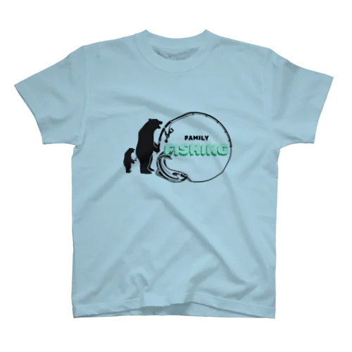 family fishing bear スタンダードTシャツ