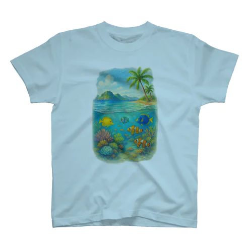 海と陸との半水面 Regular Fit T-Shirt