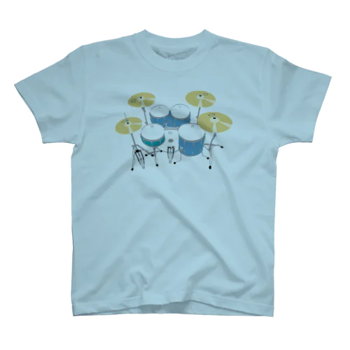 ドラムセット(ブルー) スタンダードTシャツ