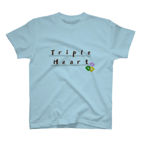 Triple Heart  Regular Fit T-Shirt