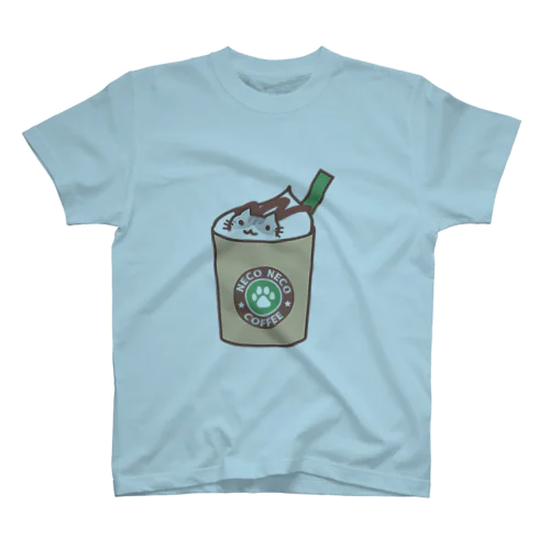 コーヒーフラペチーノさばしろ猫 スタンダードTシャツ