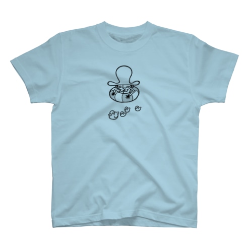 南京小僧（浮輪男）黒 Regular Fit T-Shirt