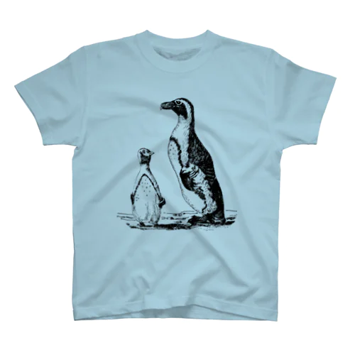 ペンギン＜アンティーク・プリント＞ 티셔츠