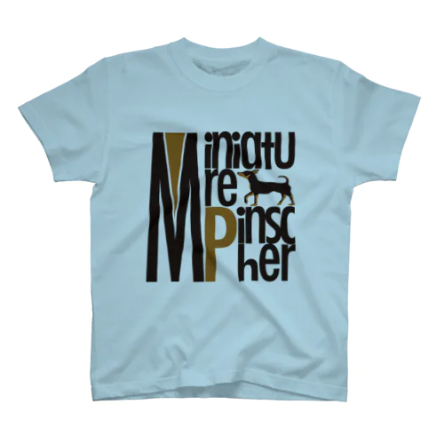 ミニチュアピンシャー ミニピン Miniature Pinscher minipin ロゴバージョン Regular Fit T-Shirt